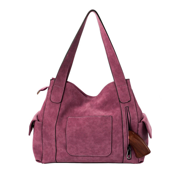 Lavawa Concealed Carry Studs Patchwork Tote Hobo Handbag Shoulder Bag Purse