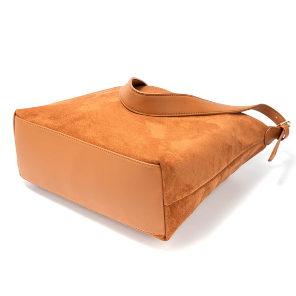 Lavawa Suedette Tote Shoulder Bag Crossbody Bag Handbag Purse