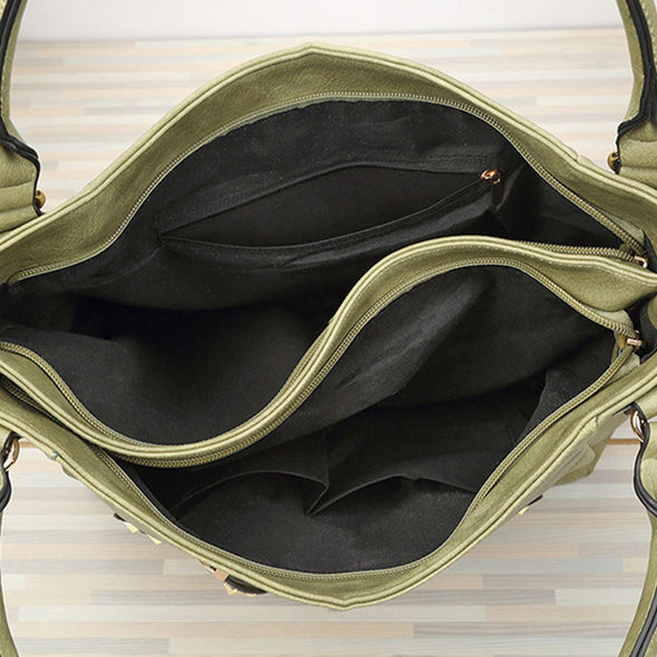 Lavawa Studs Tote Handbag Crossbody Bag Shoulder Bag Purse