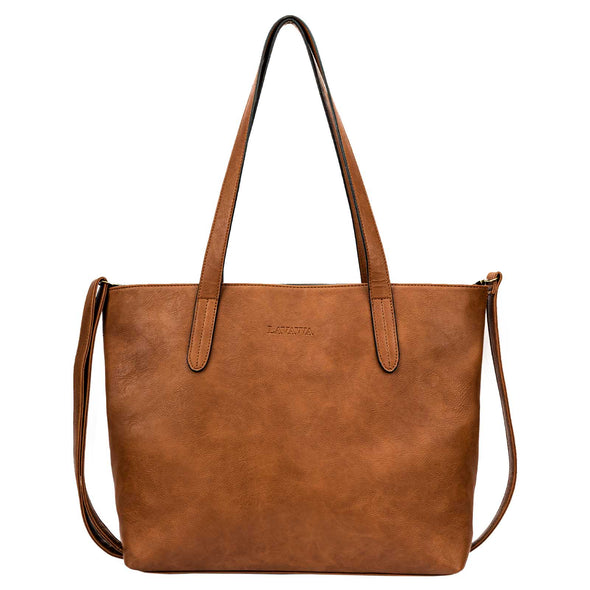 Lavawa Retro Oil Wax Tote Crossbody Bag Shoulder Handbag Purse