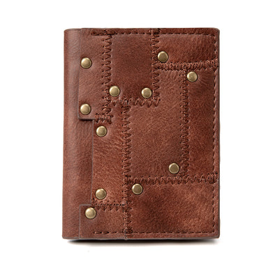 Leather Studs Pathwork Western Wallet Purse
