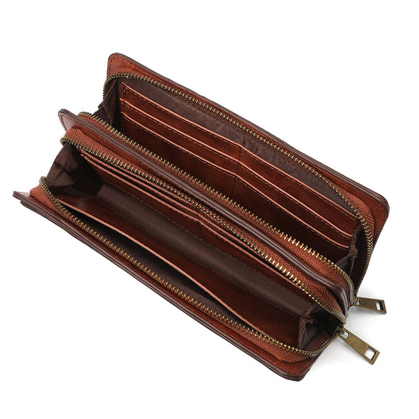 Western Leather Studs Wallet Purse