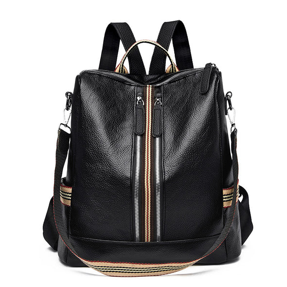 Leather Stitch Embroidered Backpack Crossbody Bag Shoulder Bag Handbag Purse