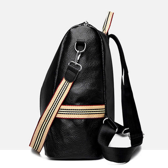 Leather Stitch Embroidered Backpack Crossbody Bag Shoulder Bag Handbag Purse