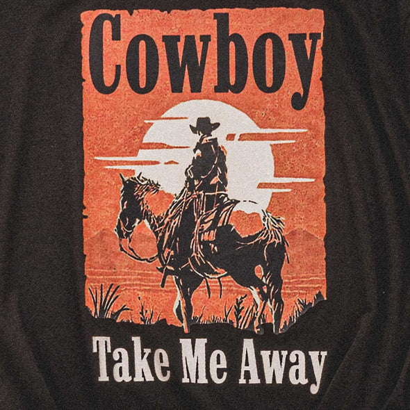 Lavawa New Tops Cowboy Take Me Away Letter Print T-shirt Women's Clothing